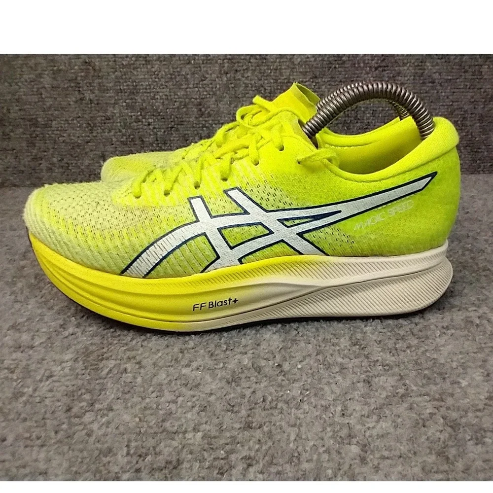 ASICS Magic Speed 2 Running Shoes Womens 8.5 Hazard Green Neon 1012B274